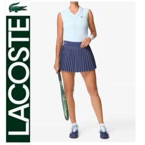 Lacoste Women's Dark Blue Pleated Mini Skirt Skort Tennis Size 10